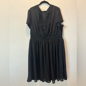 Torrid Black and White Polka Dot Knee Length Dress - 2